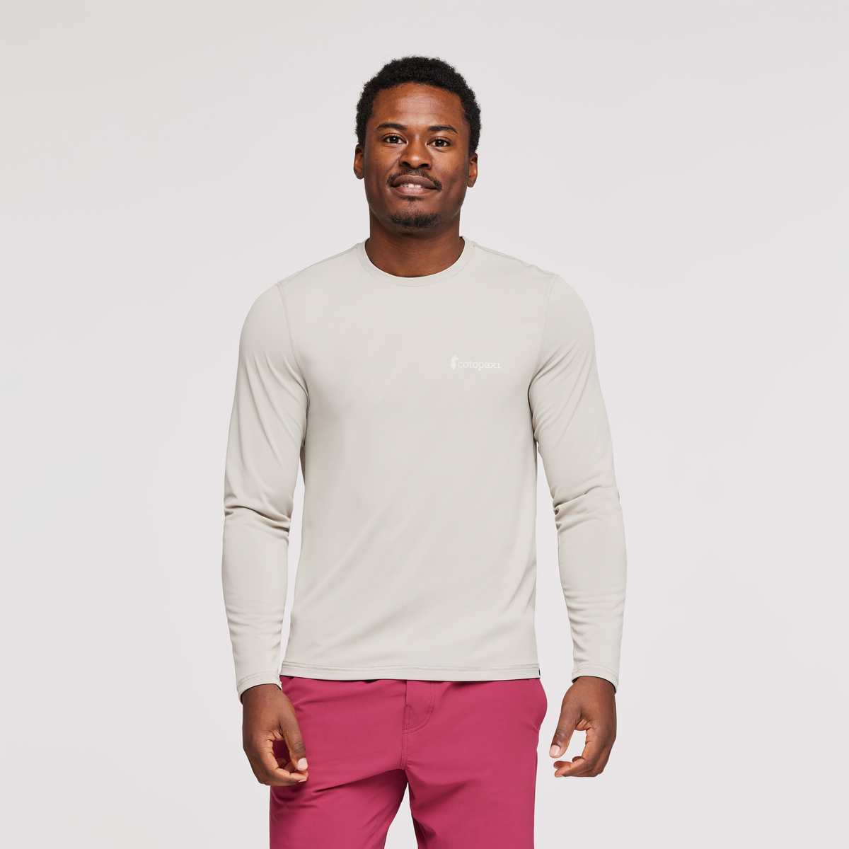Fino Long-Sleeve Tech Tee - Men's, Pebble, Model Jeremy